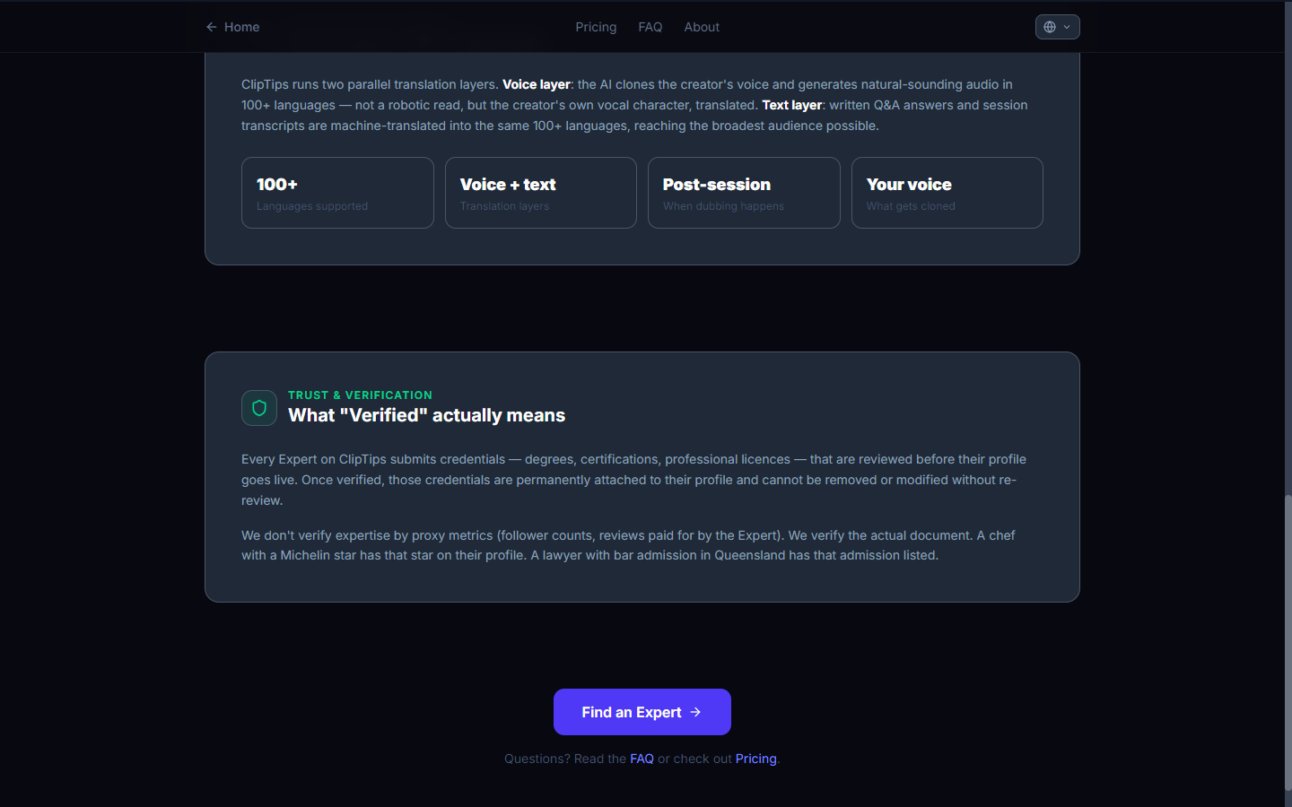 ClipTips translation pipeline explainer
